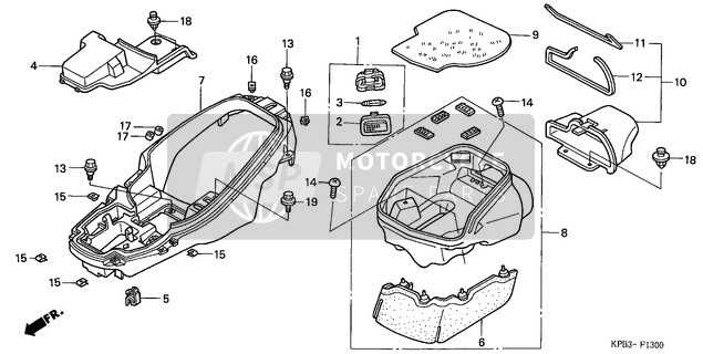 Honda NSS250 2003 Luggage Box for a 2003 Honda NSS250